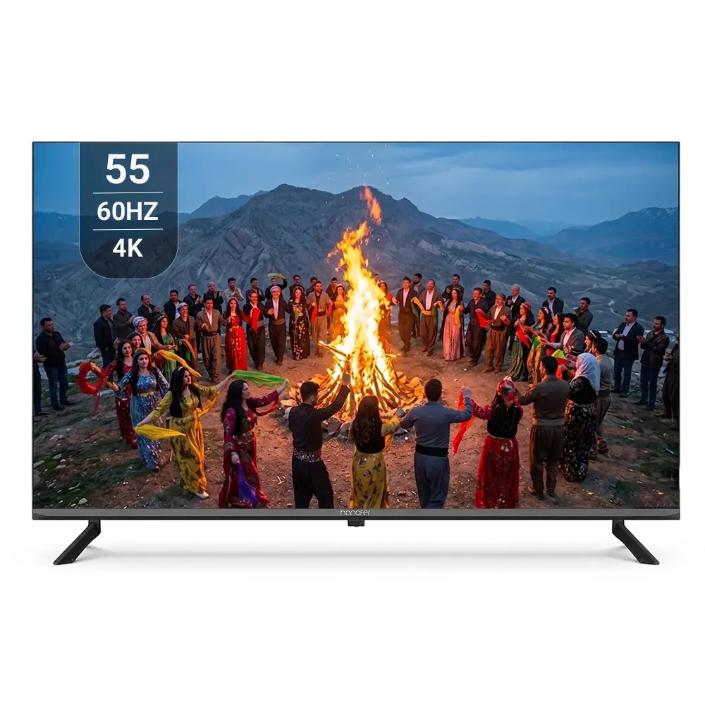 55-اینچ-هانوفر-تلوزیون-جلو-گوشی-اصلی.-وب تلویزیون هوشمند 55 اینچ هانوفر 4K؛ سینمای خانگی هوشمند با گارانتی 12 ماهه رسمی آلفا - تصویر 1