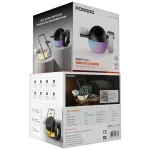 شارژر بی‌سیم 15 وات مگ سیف 3 در 1 با نور محیطی قابل تنظیم پرودو مدل Porodo Orbix 3in1 - تصویر 3